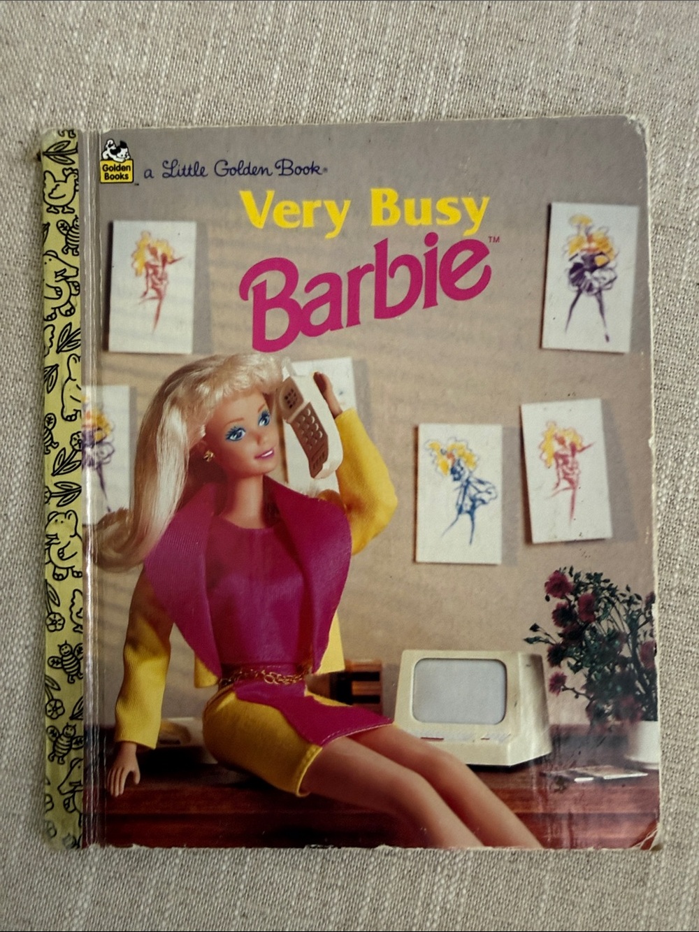 A Little Golden Book ‘Very Busy Barbie’ Hardcover Book 1993